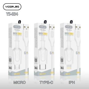 کابل انتقال فایل آیفون برند YesPlus مدل Ys-834